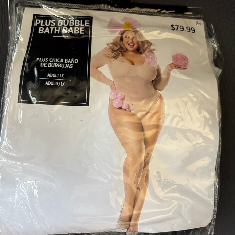 Plus Bubble Bath Babe Costume – Adult 1X (3 Piece Set)